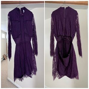 Dark purple lace romper